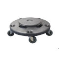 Plastic Dolly with Casters, Perfect Fit for Round Trash Cans, Waste Container Dollies Trash Dolly  BF-DC01